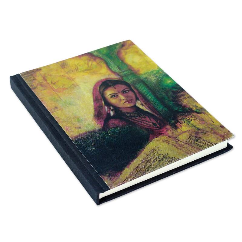 Handmade Paper 'Mughal Princess' Journal (India)