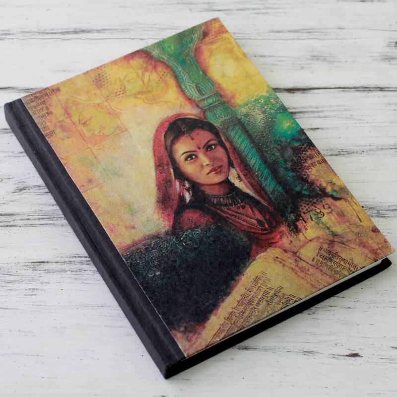 Handmade Paper 'Mughal Princess' Journal (India)
