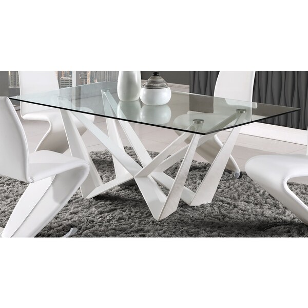 Global Furniture High Gloss White Dining Table Overstock 11967444   GLOBAL FURNITURE DINING TABLE WHITE HIGH GLOSS 0cdd67ea 8d34 4459 9cb3 E13c7303f6e7 600 