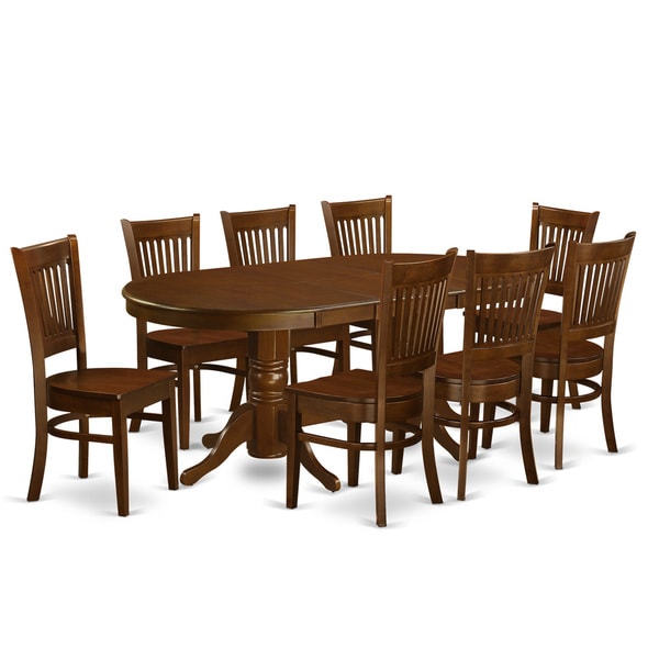  piece Dining Room Set for 8 Dining Table with a Leaf and 8 Dining Room