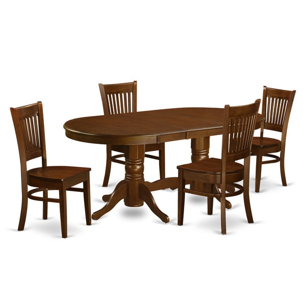 Espresso Finish Rubberwood Dining Table With 4 Chairs Espresso Finish Rubberwood Dining Table With 4 Chairs Free Shipping Today 11967616