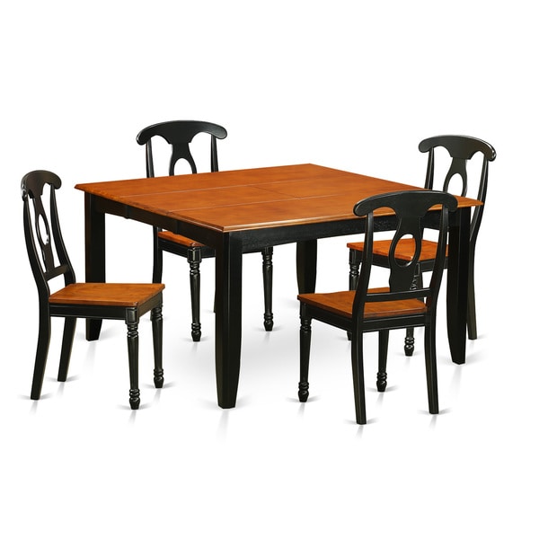 Black Cherry Finish Rubberwood Dining Table With 4 Chairs Black Cherry Finish Rubberwood Dining Table With 4 Chairs