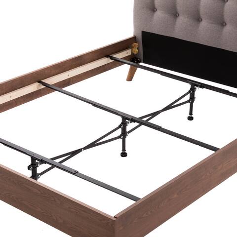 Black Steel Adjustable Center Support System Bed Frame by Brookside