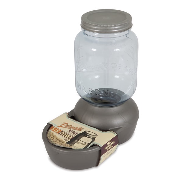 mason jar dog feeder