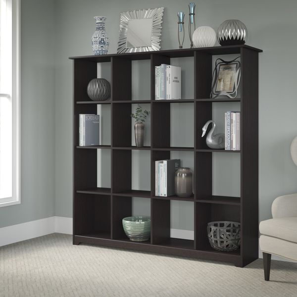 Copper Grove Daintree Espresso Oak 16-cube Bookcase - 60.28"L x 14.69"W x 61.14"H