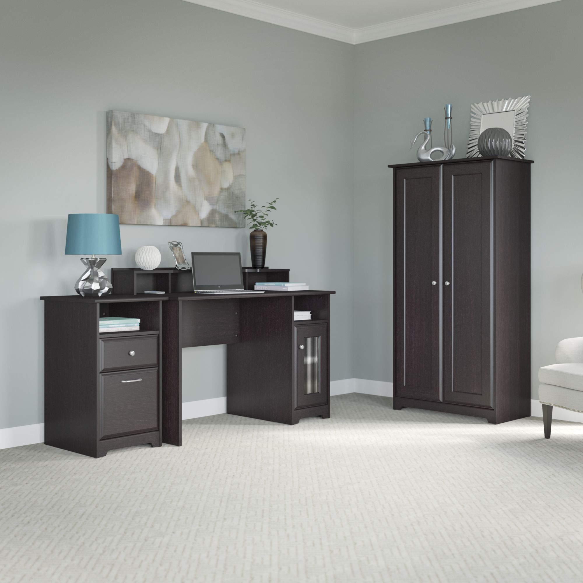 Shop Copper Grove Busiek Computer Desk 2 Drawer Cabinet And