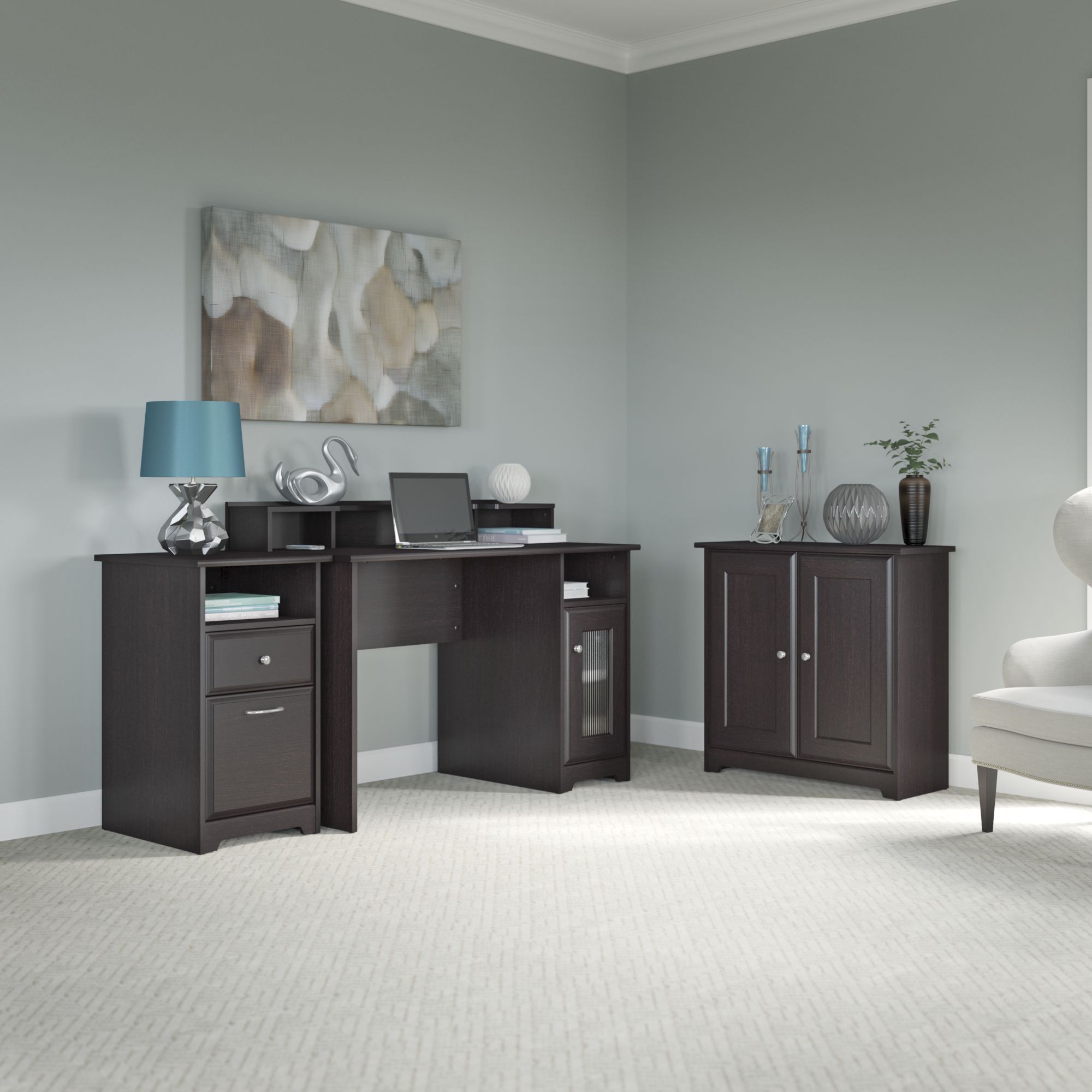 Shop Copper Grove Busiek Computer Desk Low Storage Cabinet With