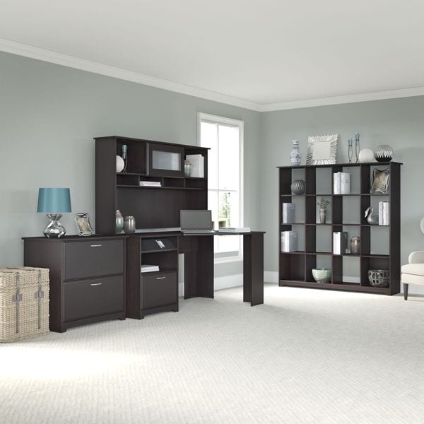 furniture america desk of marisa Espresso Cabot Cube 16 Hutch, Desk, Bookcase Oak Corner