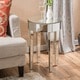 preview thumbnail 5 of 5, Normandie Mirrored Round End Table by Christopher Knight Home