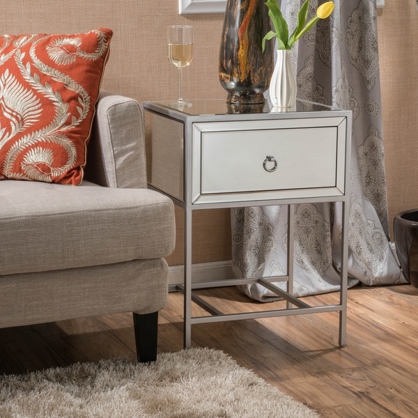 Shop Rodeo One-Drawer Mirrored End Table by Christopher 