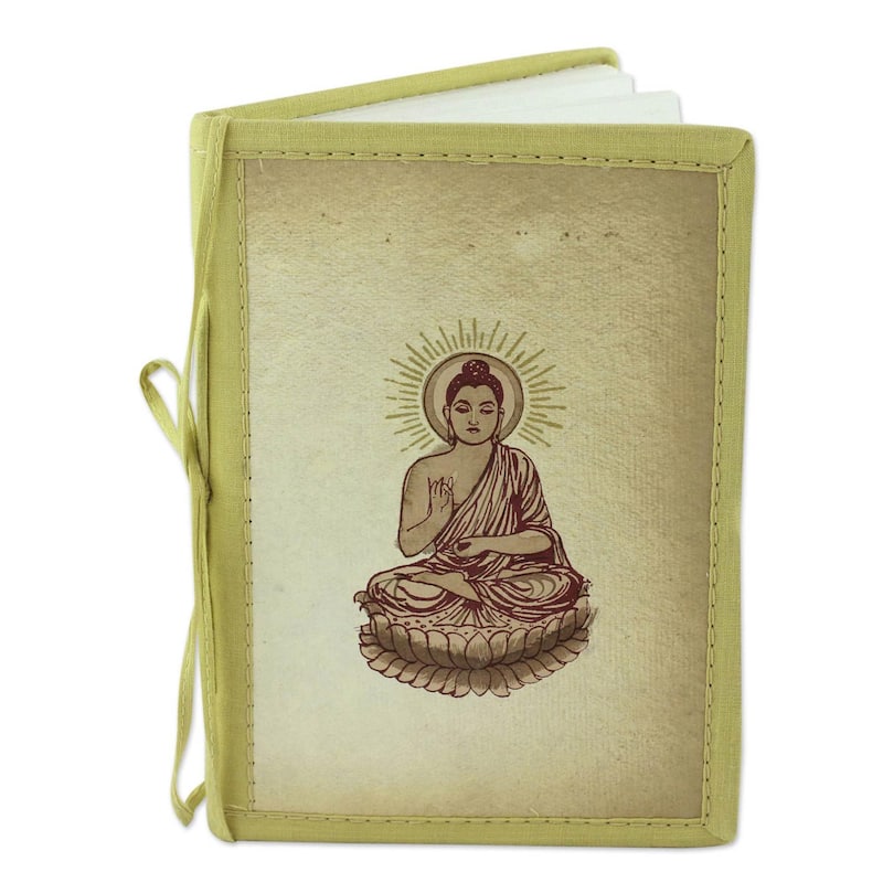 Handmade Paper 'Poetic Buddha' Journal (India)