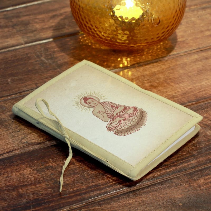 Handmade Paper 'Poetic Buddha' Journal (India)