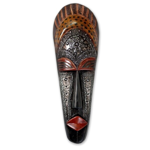 Handmade Warrior Of Africa Wood Mask (Ghana) - Bed Bath & Beyond - 19384215