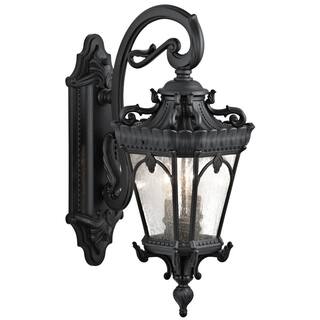 Kichler Lighting Tournai Collection 2-light Textured Black Outdoor Wall Lantern