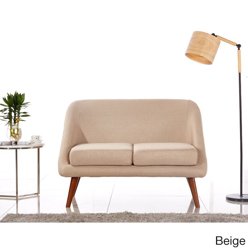 Modern Fabric Loveseat - Beige