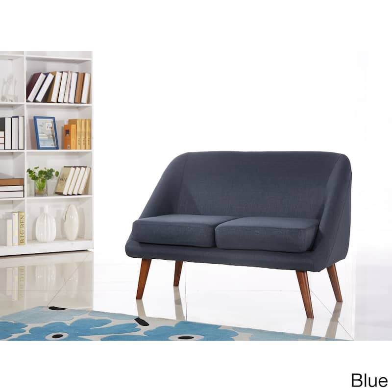 Modern Fabric Loveseat - Blue