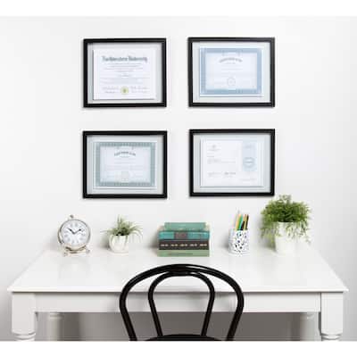 Black Wood Gallery Document Frame (Pack of 4)