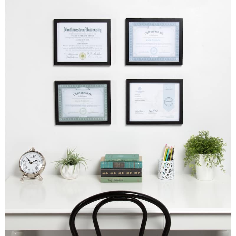 Black Wood Gallery Document Frame (Pack of 4)
