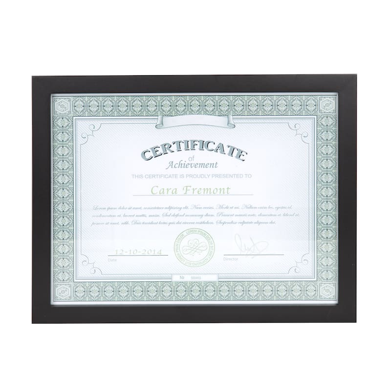 Black Wood Gallery Document Frame (Pack of 4)