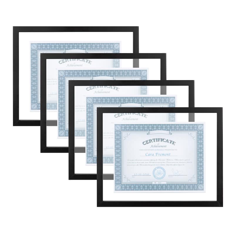 Black Wood Gallery Document Frame (Pack of 4)