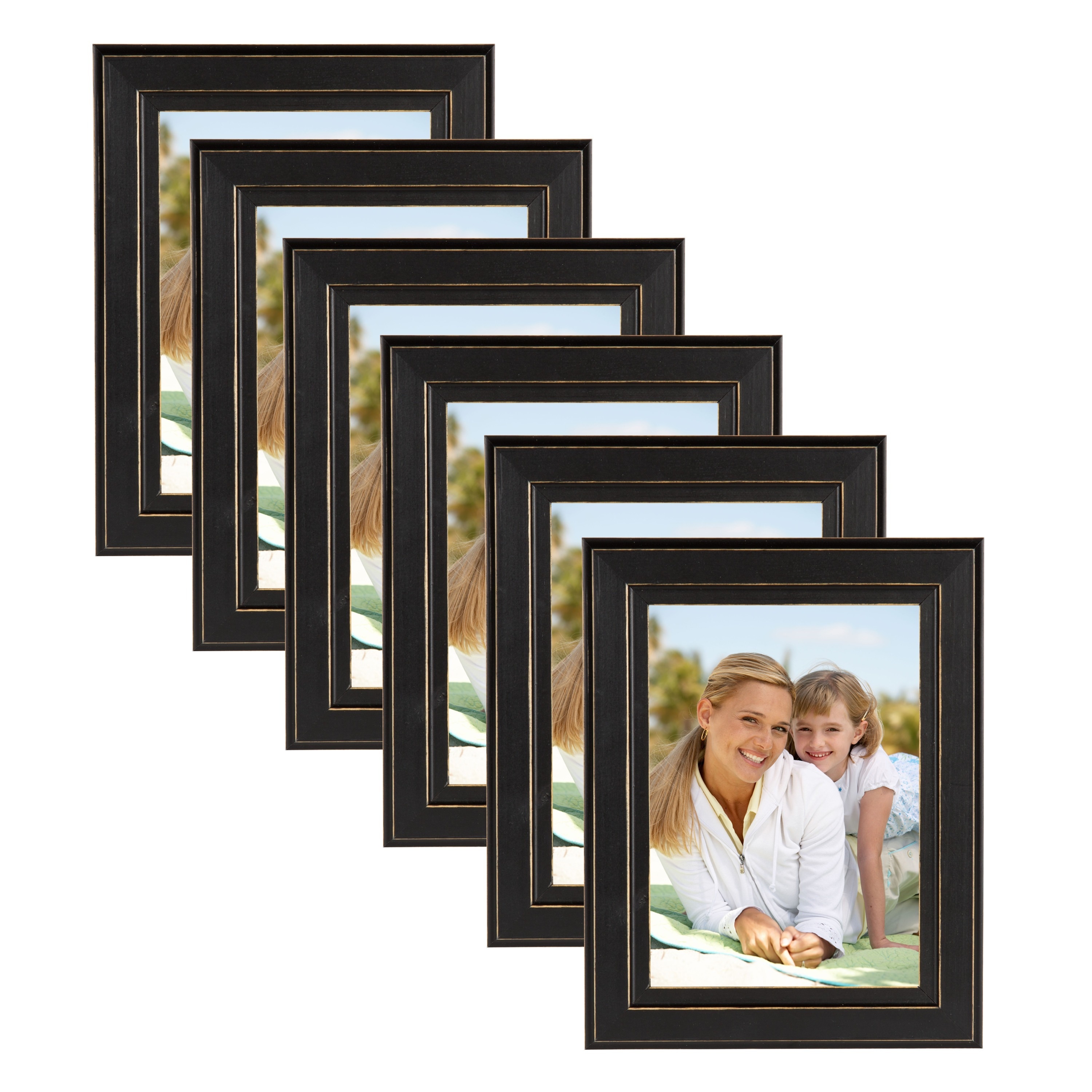 4x6 black picture frames in bulk