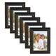 Casual Distressed Black Wood Picture Frame (Set of 6) - 5x7