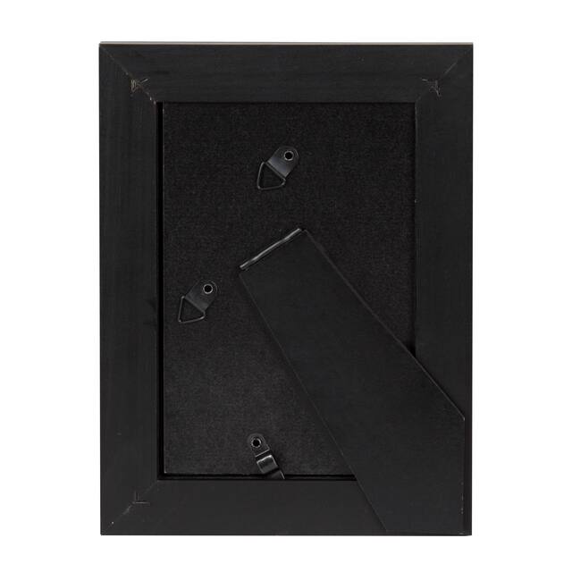 Casual Distressed Black Wood Picture Frame (Set of 6)