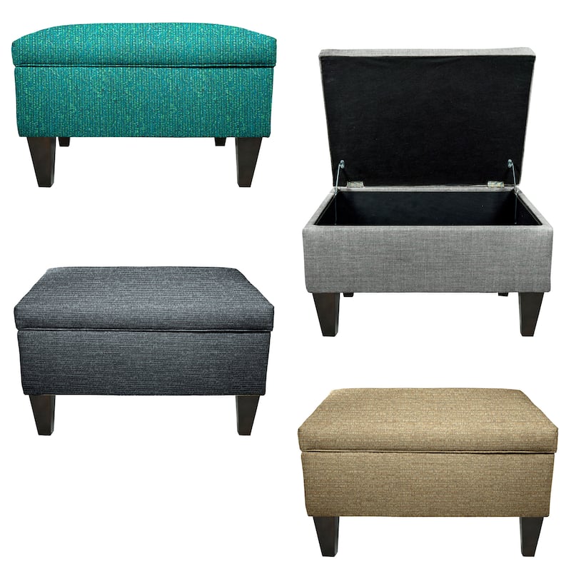 MJL Furniture Brooklyn Upholstered Square Storage Ottoman