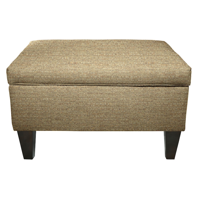 MJL Furniture Brooklyn Upholstered Square Storage Ottoman
