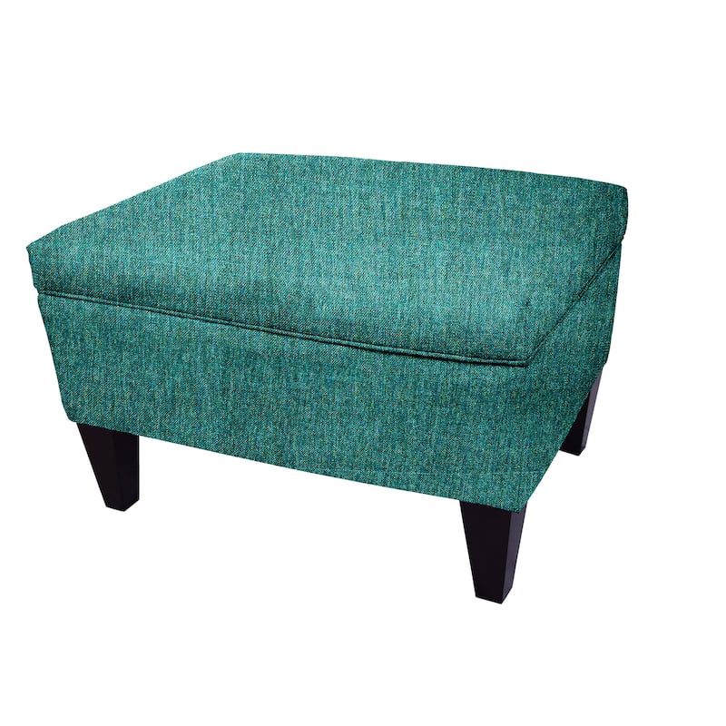 MJL Furniture Brooklyn Upholstered Square Storage Ottoman