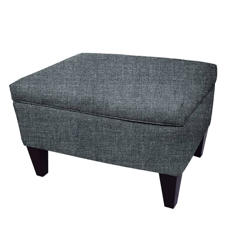 MJL Furniture Brooklyn Upholstered Square Storage Ottoman