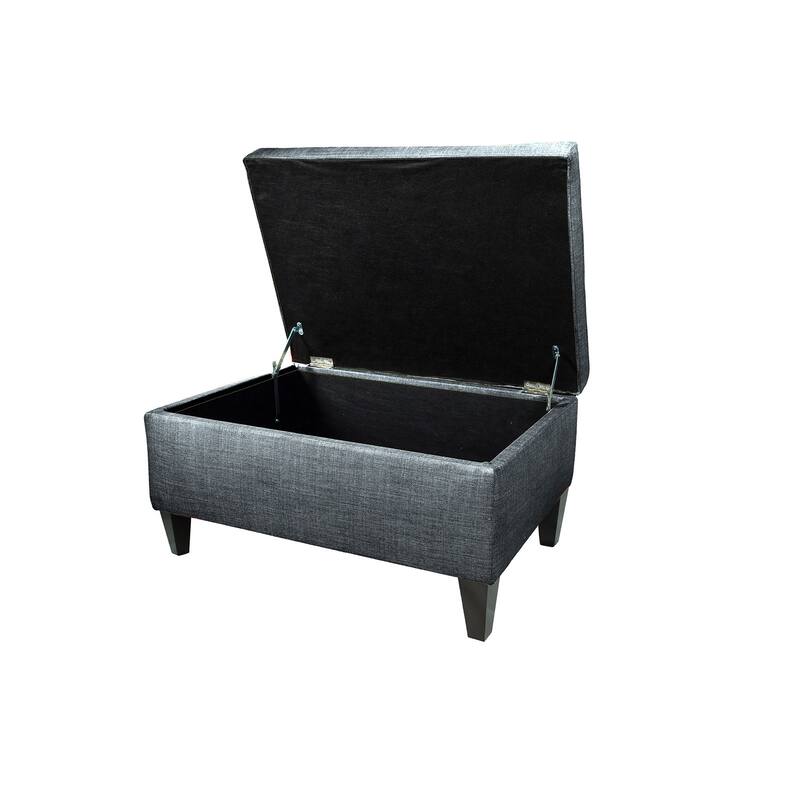 MJL Furniture Brooklyn Upholstered Square Storage Ottoman