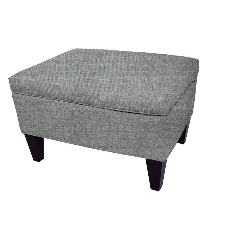 MJL Furniture Brooklyn Upholstered Square Storage Ottoman