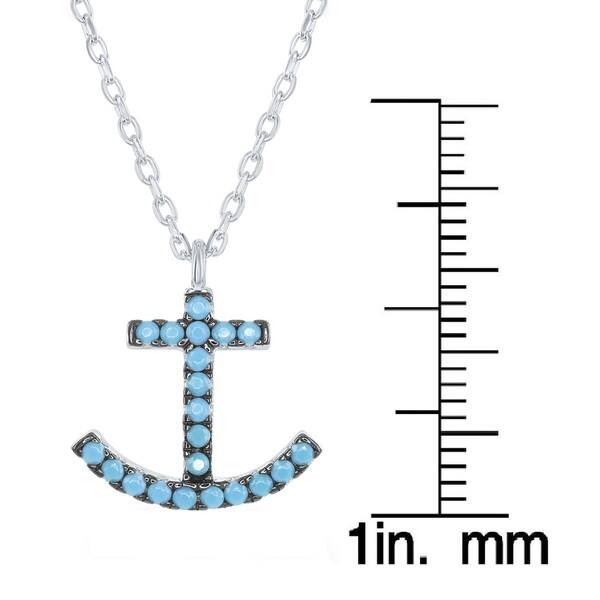 Sterling Silver Simulated Turquoise Tennis Necklaces 16 2 Extension Sterling Silver Simulated Turquoise Tennis Necklaces 16 2 Extension