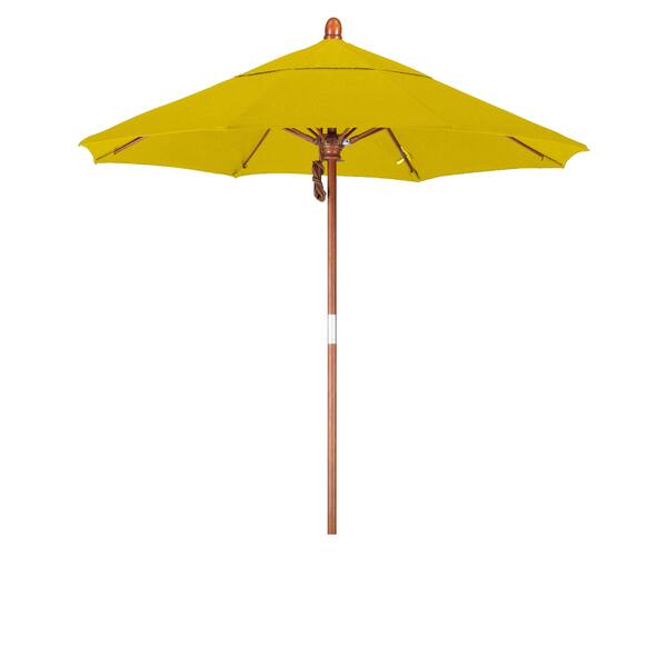 Shop California Umbrella 7 5 Rd Marenti Wood Frame Fiberglass Rib Market Umbrella Double Wind Vent Sunbrella Fabric Overstock 11975774