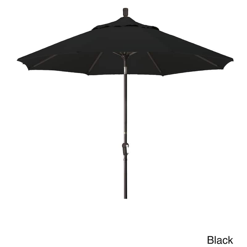 North Bend 9-foot Sunbrella Crank Open Auto-tilt Bronze Patio Umbrella by Havenside Home - Black