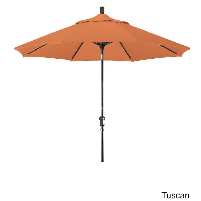 North Bend 9-foot Sunbrella Crank Open Auto-tilt Bronze Patio Umbrella by Havenside Home - Tuscan