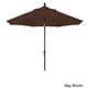 preview thumbnail 13 of 28, North Bend 9-foot Sunbrella Crank Open Auto-tilt Bronze Patio Umbrella by Havenside Home Bay Brown
