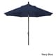 preview thumbnail 20 of 28, North Bend 9-foot Sunbrella Crank Open Auto-tilt Bronze Patio Umbrella by Havenside Home Navy Blue