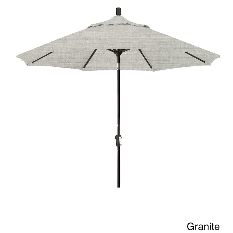North Bend 9-foot Sunbrella Crank Open Auto-tilt Bronze Patio Umbrella by Havenside Home - Granite