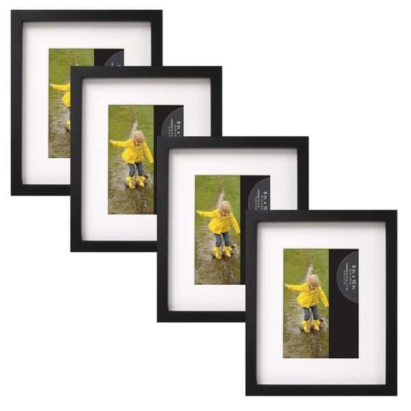 Scholartree Wood Gallery Picture Frames 11x14 Set Of 2, Matted To 8x10 Wall Frames Gray