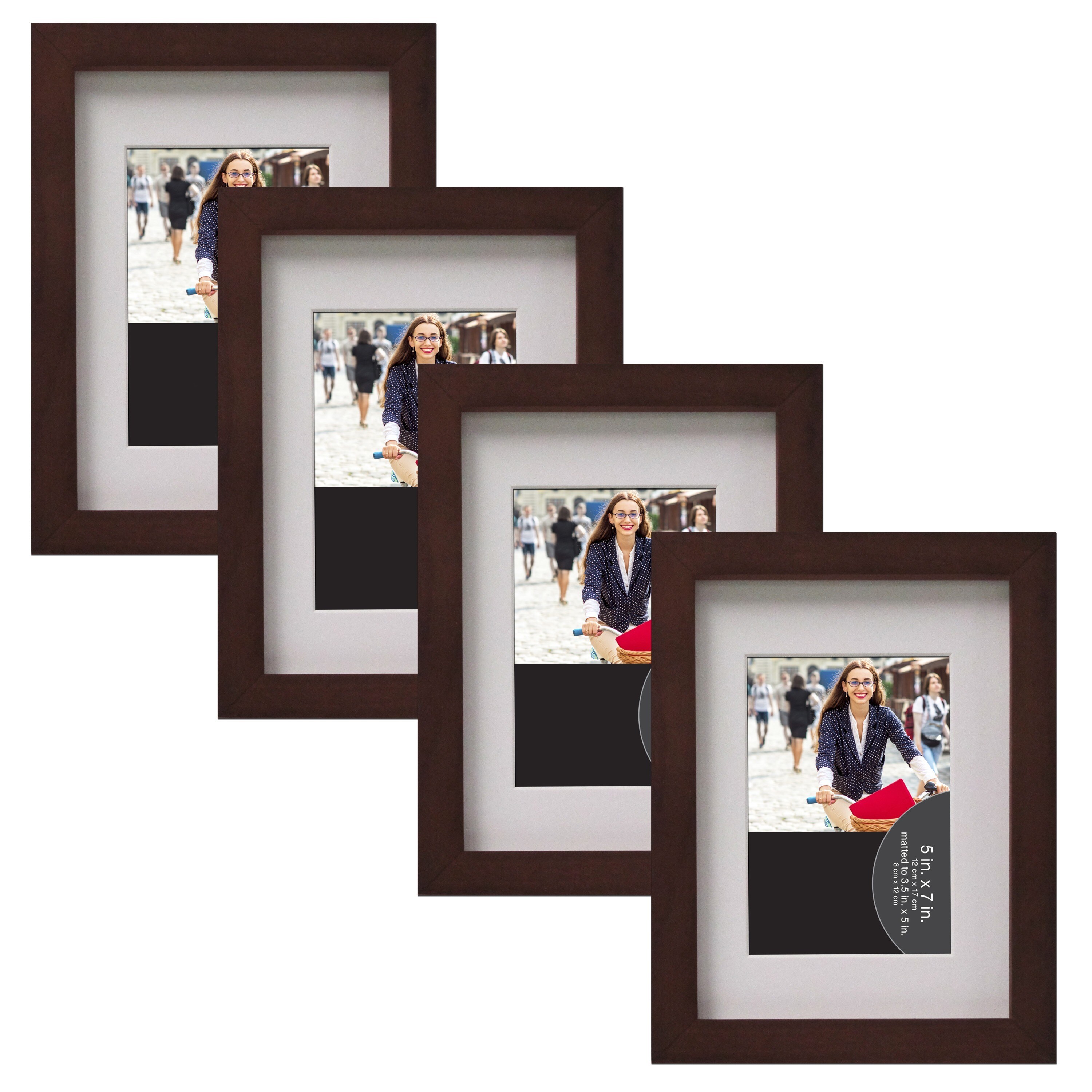 TWING 4x6 Picture Frame Gold Displays 3x5 Photo Frame with Mat or 4x6 Inch  Without Mat, Made of Plexiglass, MDF Wood, Table Top Display and Wall