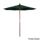 preview thumbnail 8 of 21, Port Lavaca 7.5ft Round Wood Umbrella by Havenside Home, Base Not Included Forest Green