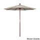 preview thumbnail 22 of 21, Port Lavaca 7.5ft Round Wood Umbrella by Havenside Home, Base Not Included Woven Granite