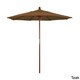 preview thumbnail 30 of 30, Port Lavaca 7.5ft Round Sunbrella Wooden Patio Umbrella by Havenside Home, Base Not Included Teak