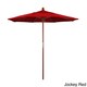 preview thumbnail 19 of 30, Port Lavaca 7.5ft Round Sunbrella Wooden Patio Umbrella by Havenside Home, Base Not Included Jockey Red