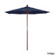 preview thumbnail 18 of 30, Port Lavaca 7.5ft Round Sunbrella Wooden Patio Umbrella by Havenside Home, Base Not Included Spectrum Indigo