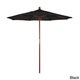 preview thumbnail 7 of 30, Port Lavaca 7.5ft Round Sunbrella Wooden Patio Umbrella by Havenside Home, Base Not Included Black