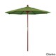 preview thumbnail 9 of 30, Port Lavaca 7.5ft Round Sunbrella Wooden Patio Umbrella by Havenside Home, Base Not Included Spectrum Cilantro