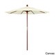 preview thumbnail 8 of 30, Port Lavaca 7.5ft Round Sunbrella Wooden Patio Umbrella by Havenside Home, Base Not Included Canvas